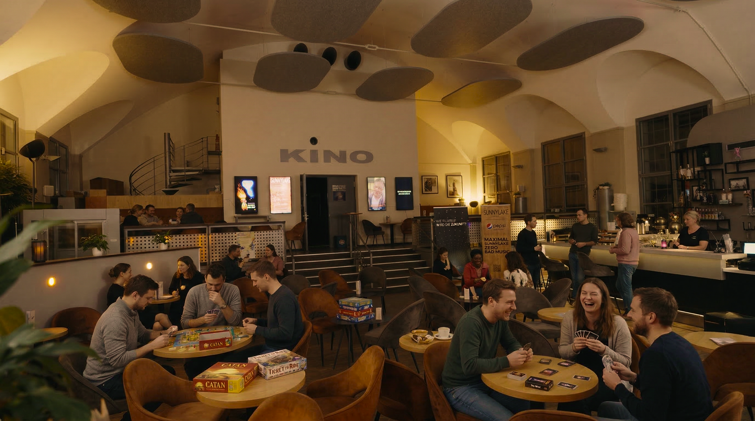 Brett- und Kartenspielrunden beim Spieleabend in der Kulisse Ettlingen