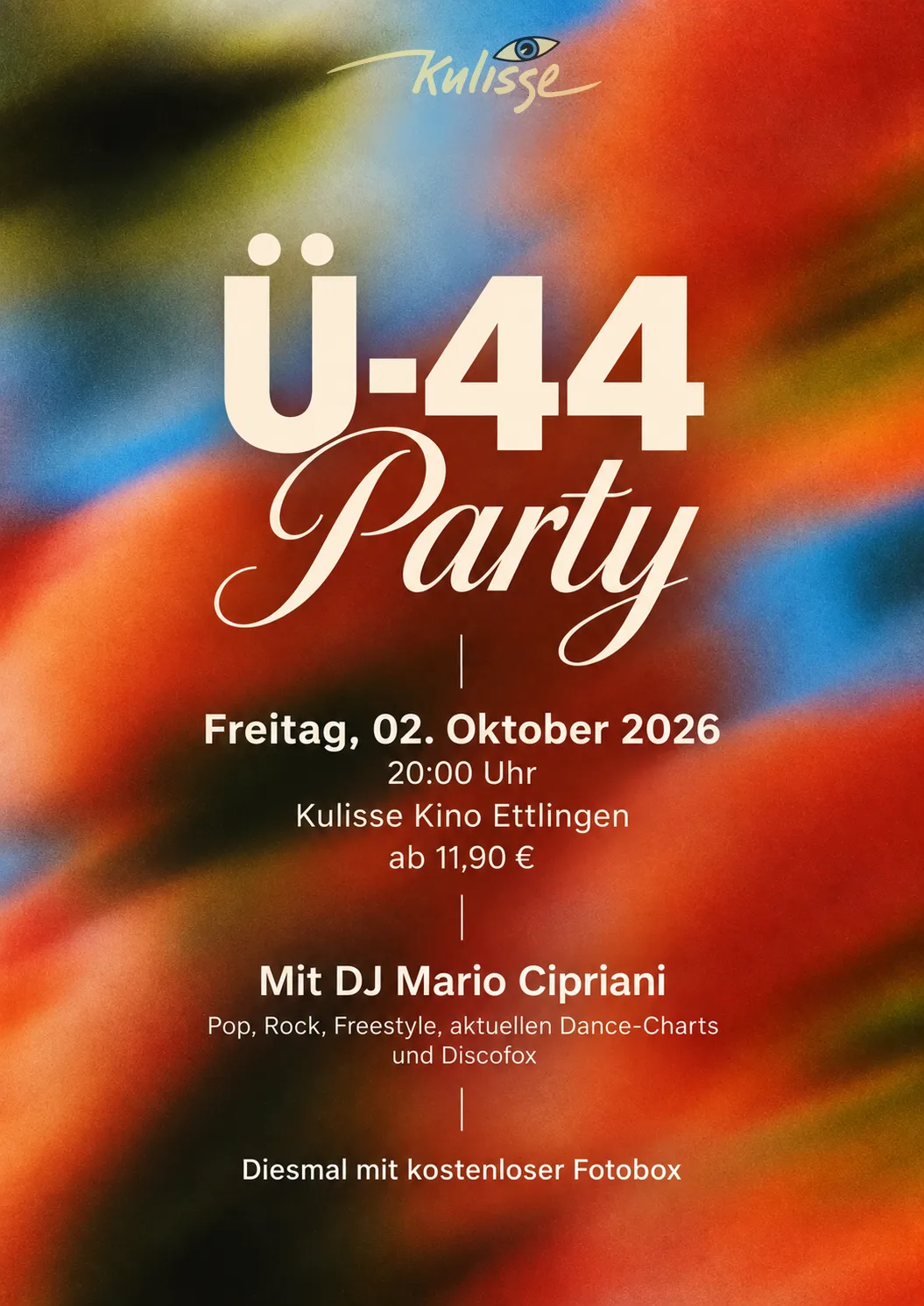 Plakat: Kulisse Ü-44 Party